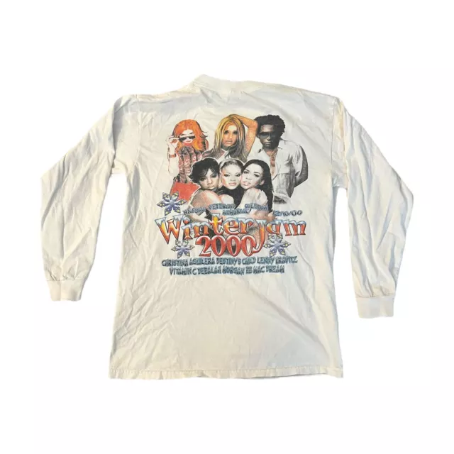 Christina Aguilera, Destiny's Child - Winter Jam 2000 (M) Vintage L/s T-Shirt