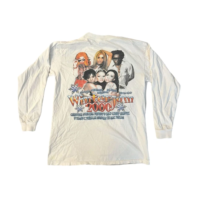 Christina Aguilera, Destiny's Child - Winter Jam 2000 (M) Vintage L/s T-Shirt