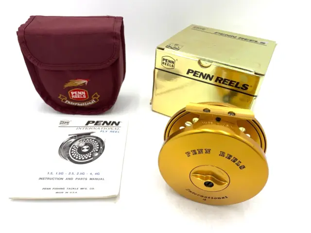 Penn International 4G Fly Fishing Reel Vintage  Gold Rare EXCELLENT 4054