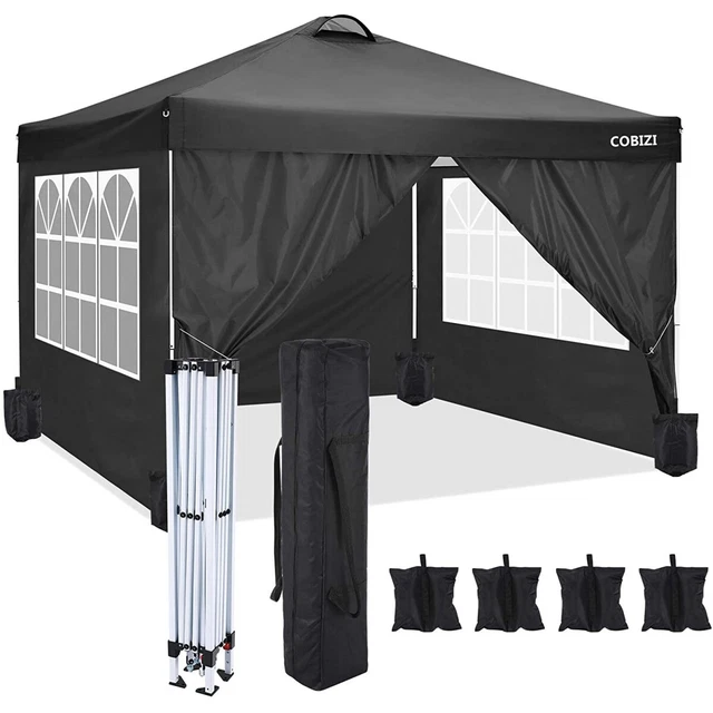 Pavillon 3x3m Wasserdicht Partyzelt Gartenzelt Faltpavillon Popup Faltbar Zelt