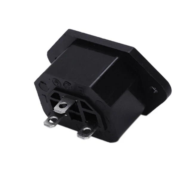 AC 250V 10A IEC 320 C13 Panel Mount Plug Connector Socket Black G3E6