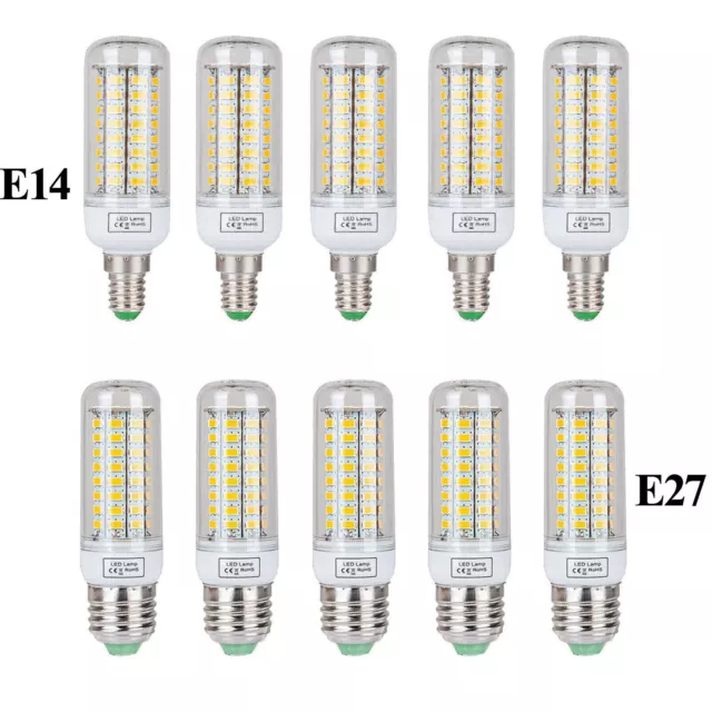 5x E27 E14 LED Glühbirne Birne Mais Licht Leuchtmittel Warm/Kalt Weiß 5730 SMD