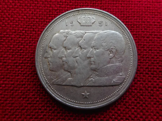 Belgien 100 Franken 1951, 4 Könige,Silber    (05)