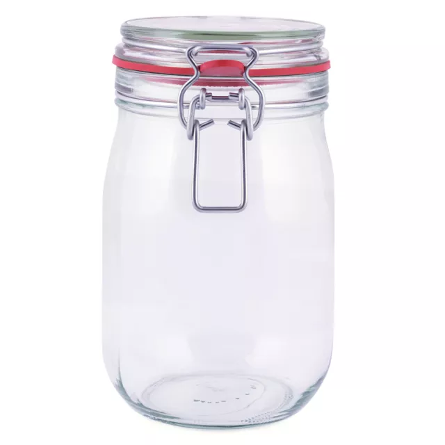 10x Drahtbügelglas 1140 ml + Gummidichtung | 10er Set Vorratsglas Einmachglas 3
