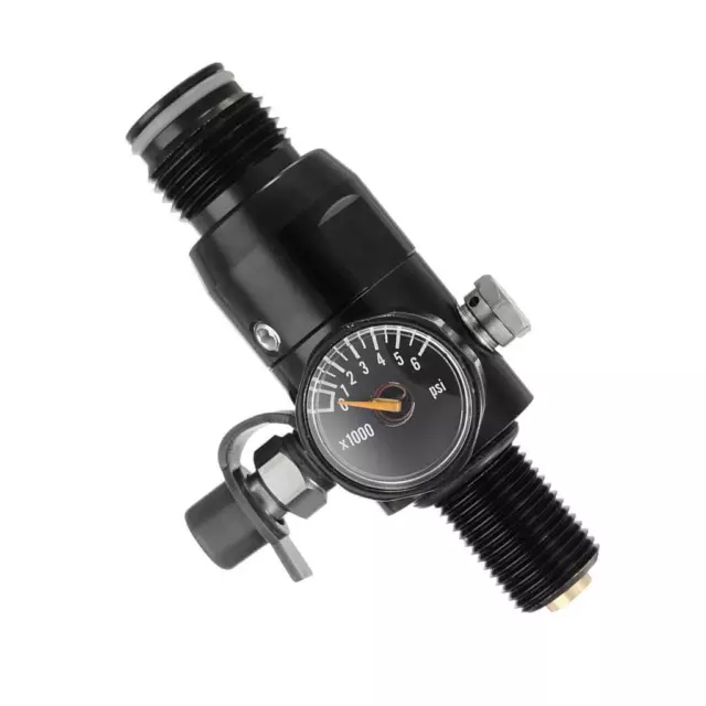 5/8"-18UNF Thread HPA Air Tank Regulator Valve w/ Gauge 4500-1800