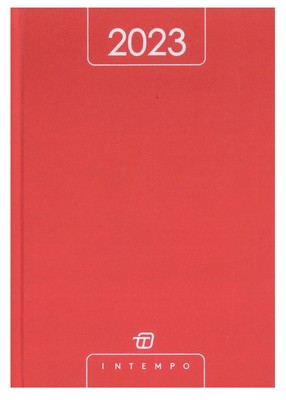 Agenda Intempo 2023 Agenda Giornaliera Spiralata poliplan 15x21 Rosso 092 