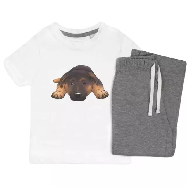 'German Shephard Puppy' Kids Nightwear / Pyjama Set (KP034543)