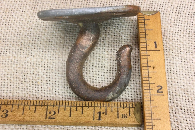 Old Plant Wall Hook Porch Ceiling Barn Hanger rustic vintage copper/ iron 2 x 2” 6