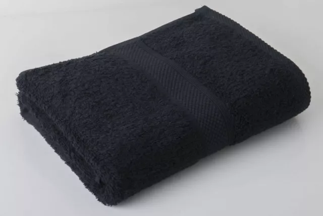 12 x Black Luxury 100% Egyptian Cotton Hairdressing Towels Salon Beauty 50x85cm