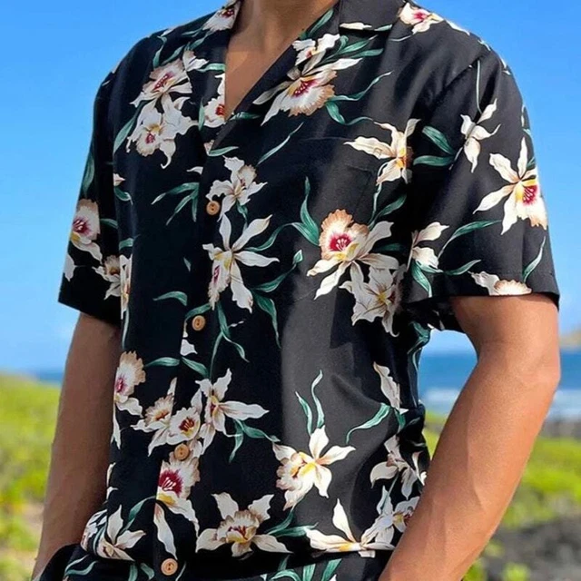 Camicia Hawaiana Uomo Paradise Found - Maniche Corte, Stampa Magnum, 100% Rayon - Foto 8
