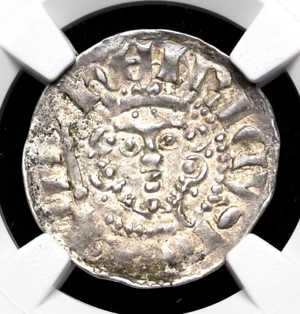 ENGLAND. Henry III. 1216-1272. Penny, Ion S on Canterbury, S-1373, NGC AU55