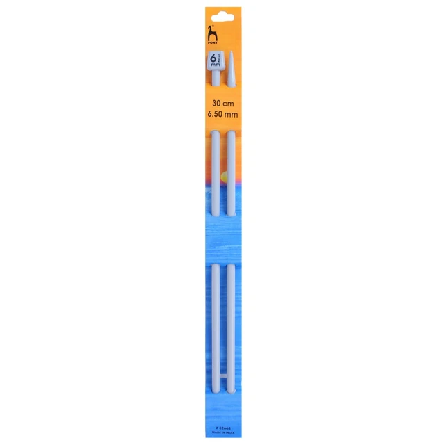 Agujas de tejer clásicas de un solo extremo pony de 6,50 mm - 30 cm - P32664 - CORREO GRATUITO