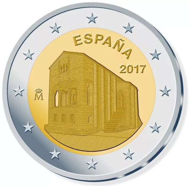 España 2017: Moneda Conmemorativa De 2 Euros - Santa Maria Del Naranco. S/C