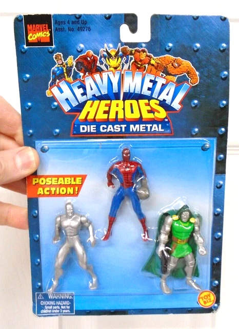 Heavy Metal SPIDER-MAN Figure 3 Pack Set SEALED Toy Biz