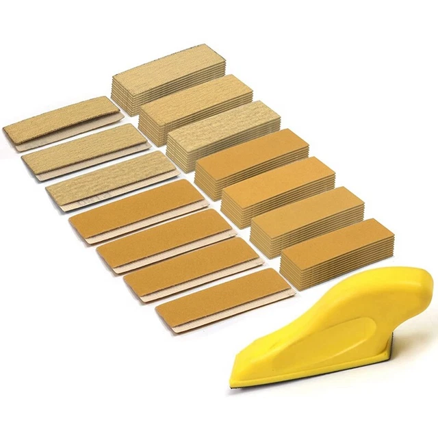 Kit di Carta Abrasiva da 70 Pezzi, Blocco Abrasivo un Mano da 3,5 X 1 N4A6