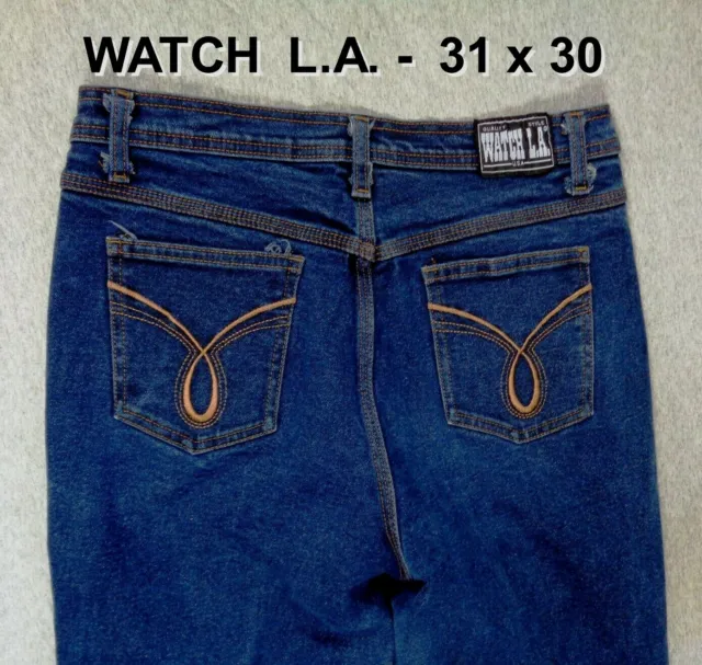 Vintage Watch L. A. High Rise Straight Leg Women's jeans Made USA Sz 31x30