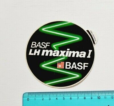 Autocollant Basf Cassettes Fer Chrome Timbre 80s Original 