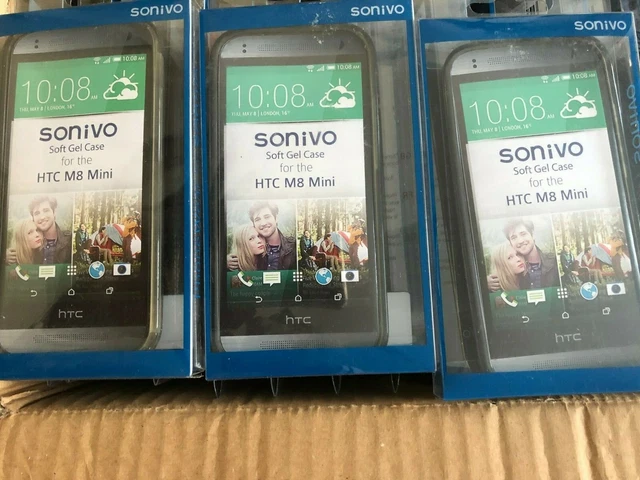 47 Phone Case Job Lot All New Sonivo Soft Gel Case for HTC M8 Mini Grey