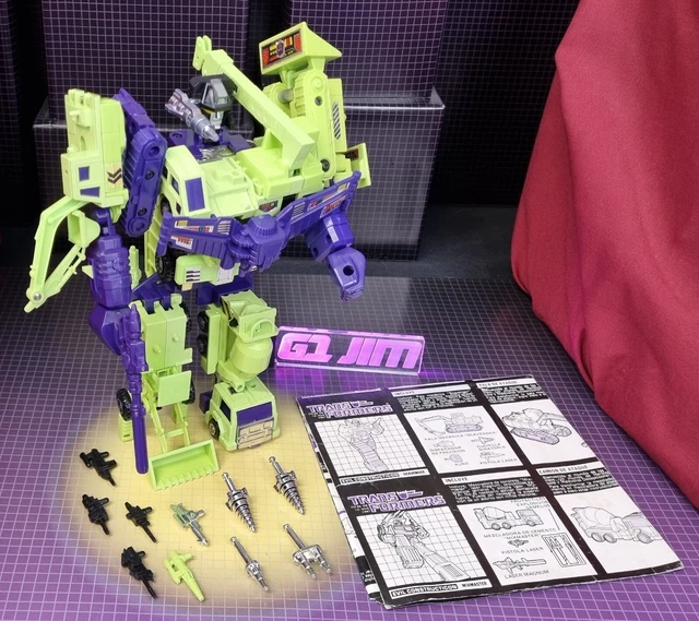 VINTAGE HASBRO IGA Transformers G1 Constructicons Devastator Complete ...
