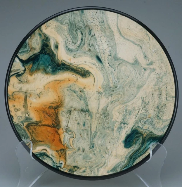 JAM FACTORY STUDIO Pottery Plate Marble Design, South Australia 21cms
