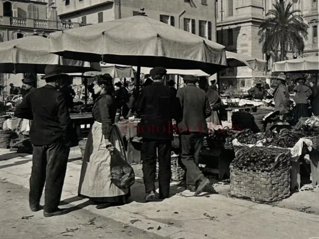 Frankreich Nizza Le Marché Nach Orangen c1905 Foto Stereo Vintage P78L5n