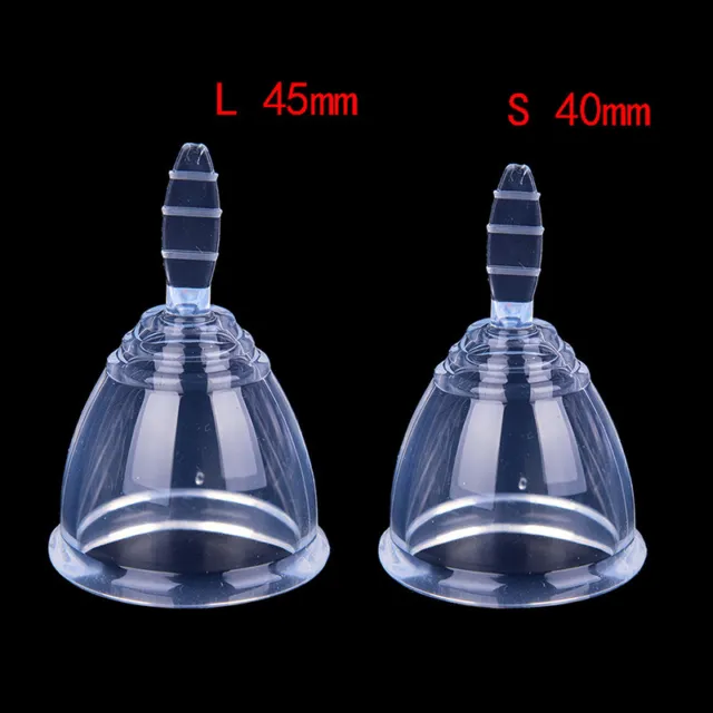 Clear Menstrual Cups Female Reusable Medical Silicone Moon With Travel Case√&DY