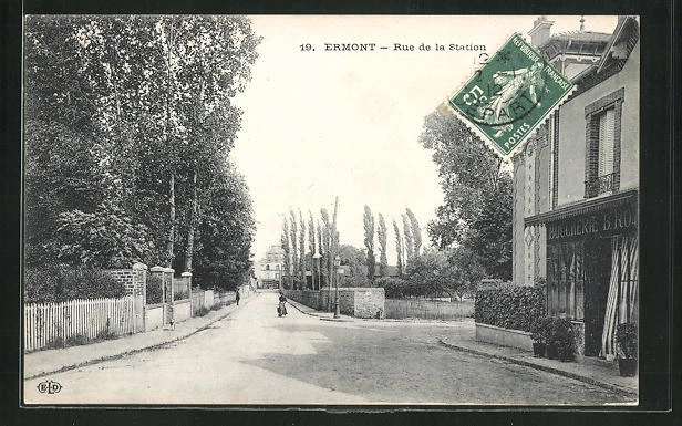 CPA Ermont, Rue de la Station 1912