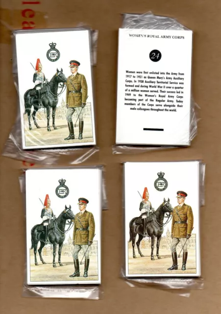 British Army Regiments careers office trade card set (24 cards)