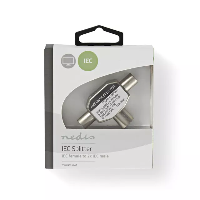 Nedis Adaptateur coaxial | 2x CEI (Coaxiaux) Mâles - CEI (Coaxial) Femelle 2