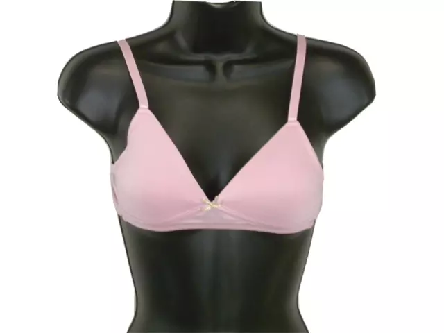 Nicole Miller NY Bra 32A Pink No Wire Lightly Lined Padded Wire Free