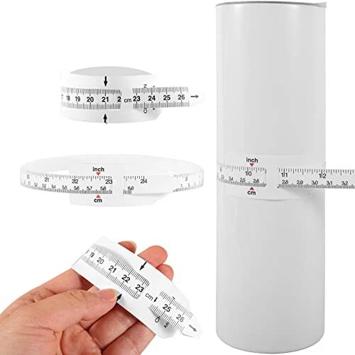 2 Pcs Sublimation Blanks Tumblers Width Measurer Tape Measure for Measuring