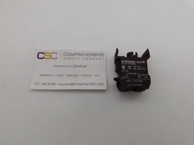 P30Plr2 - Siemens 240V 2.5 Watt Allis Illuminated Contact Block - Recon