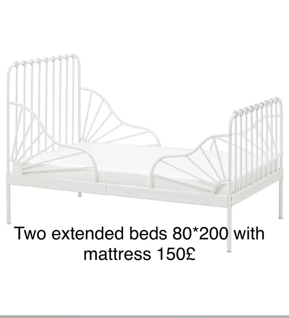 SINGLE METAL BED frame with mattress £150.00 PicClick UK