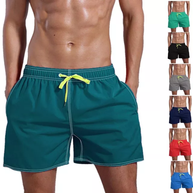 Mens Swimming Board Shorts Swim Shorts Trunks Swimwear Beach Summer Solid Pants