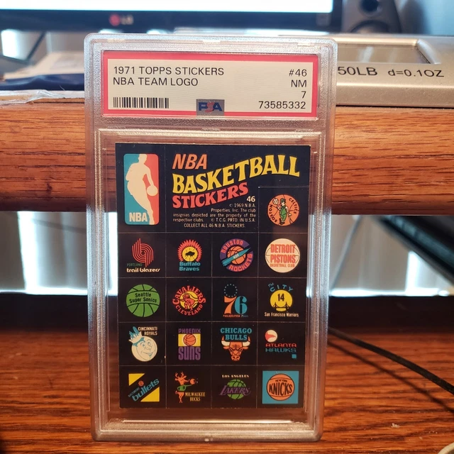 1971 Topps Basketball NBA team Logo #46 Psa 7 FRESH SLAB !!!