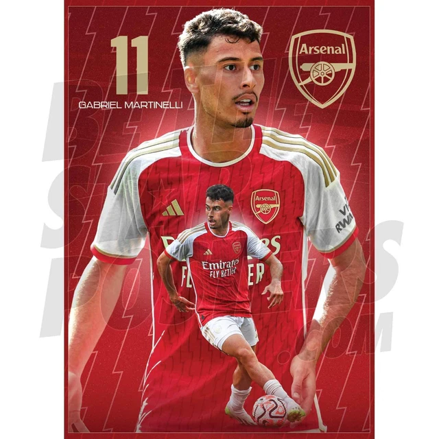 Poster Azione Arsenal FC Martinelli 23/24 PRODOTTO CON LICENZA UFFICIALE A4 A3 A2