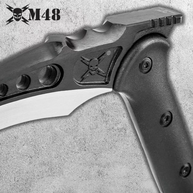 M48 Tactical Kama with Sheath | Farming Sickle | Stainless Steel Blade | 15 1/2" 3