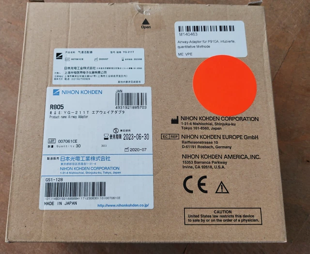 NIHON KOHDEN AIRWAY Adapter R805 für P910A Beatmung Inturbation 30 ...