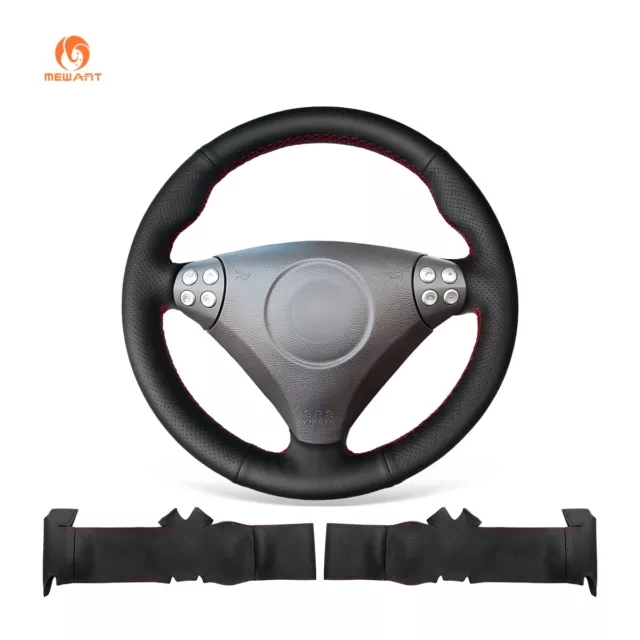 MEWANT Hand Stitch PU Leather Car Steering Wheel Cover for Mercedes Benz W203