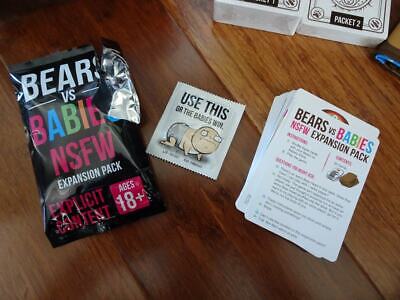 New Bears vs Babies NSFW Expansion Pack Cards Explicit Content ADULTS ONLY Game 2