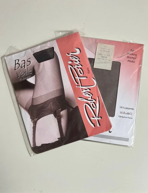Lot de 2 paires Bas nylons voile coloris gris T4 15d  no dior ysl