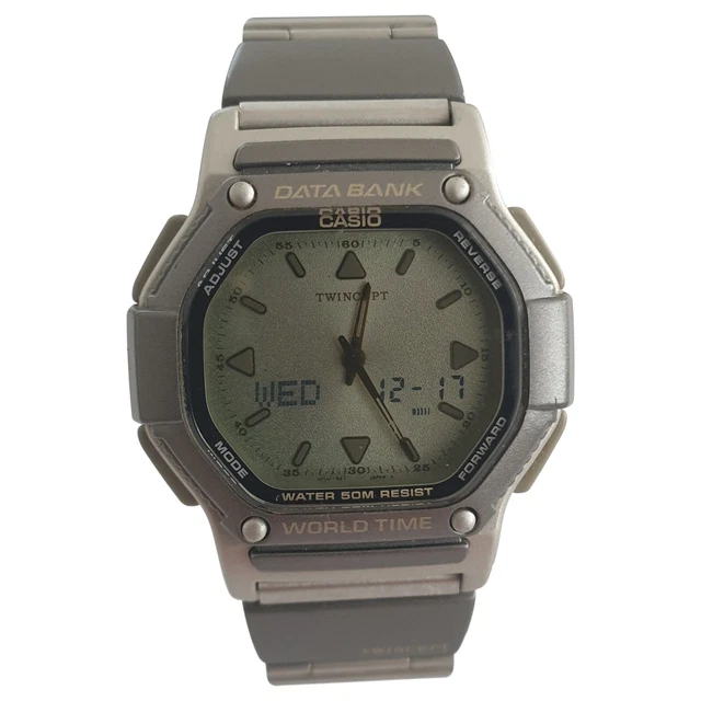CASIO TWINCEPT 1708 ABX-64 DATA BANK カシオ 腕時計 データ