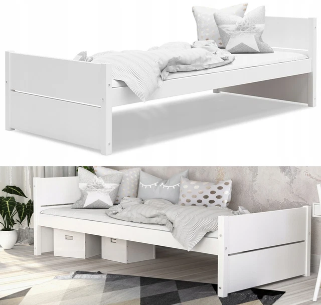 Bett Jung 90x200cm Supporto Cameretta Letto per Ragazzo con Materasso