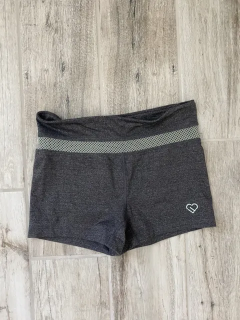 Live Love Dream Dark Gray WorkOut Shorts Size Small