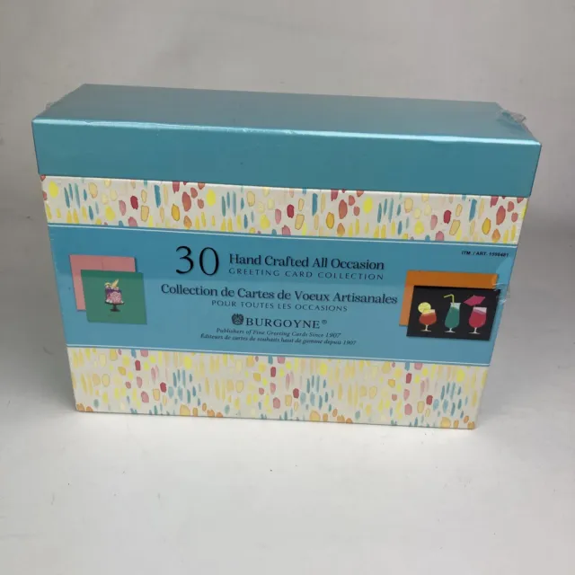 Burgoyne 30 Elegant Hand Crafted ALL OCCASION 3D Cards w/ Matching Envelopes New
