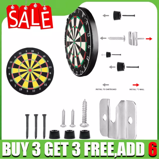 Dartboard Bracket Screws & Stabilisers Wall Hanging Dart Board Fixing Set Pack