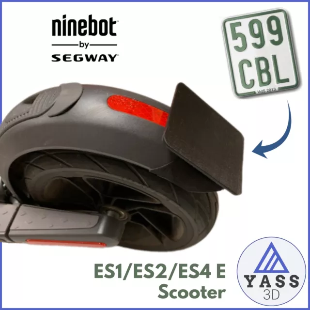 🛴Nummernschild Kennzeichen Halter🛴Elektroroller Ninebot ES1, ES2, ES4 - 3D