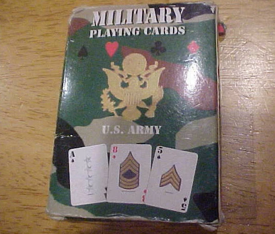 VINTAGE US ARMY Military Playing Cards Rank Emblems £6.43 - PicClick UK