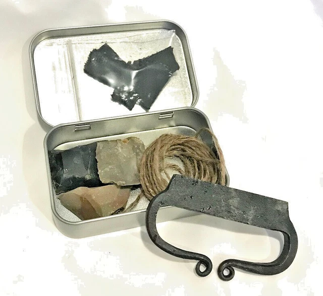 Flint and Steel Kit, Hand Forged Striker