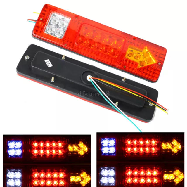 Paire 12V 19LED Feu Arrière Indicateur Lampe Rear Light Remorque Camion Caravane